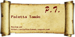Paletta Tamás névjegykártya