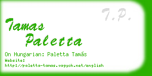 tamas paletta business card